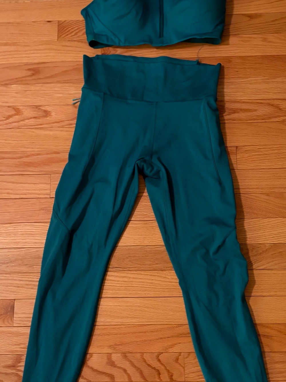 all in motion Teal High-Rise Leggings and Sports Bra Set